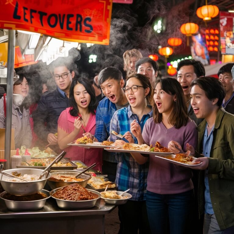 chinatown hawker leftovers consumption